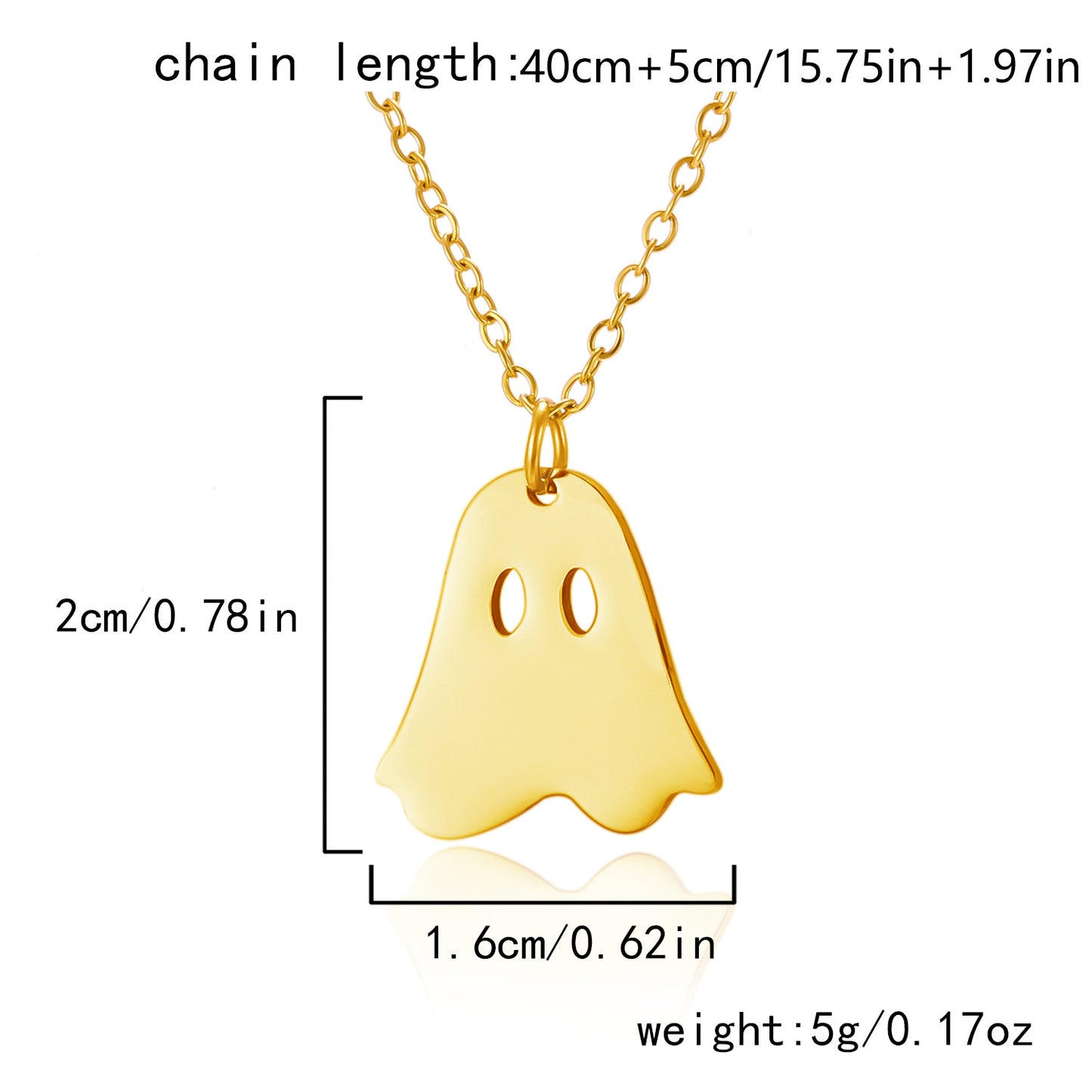 Element Titanium Steel Pumpkin Head Ghost Necklaces