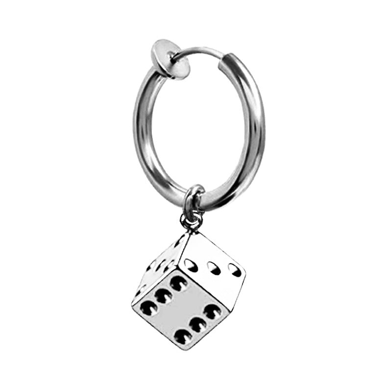 Xi Sieve Ear Clips Eardrops Geometry Earrings