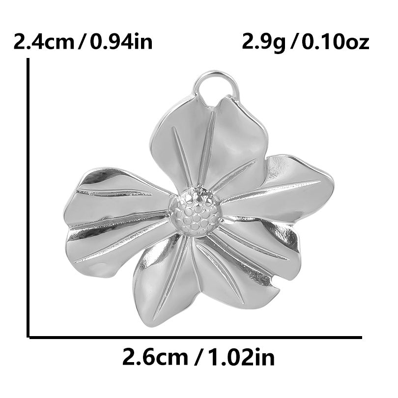 Stainless Steel Fashion Flower Irregular Accessories Pendants