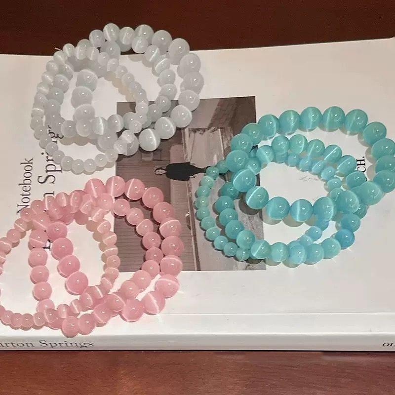 Sea Blue Opal Crystal High Goods Hand High-grade White Bracelet