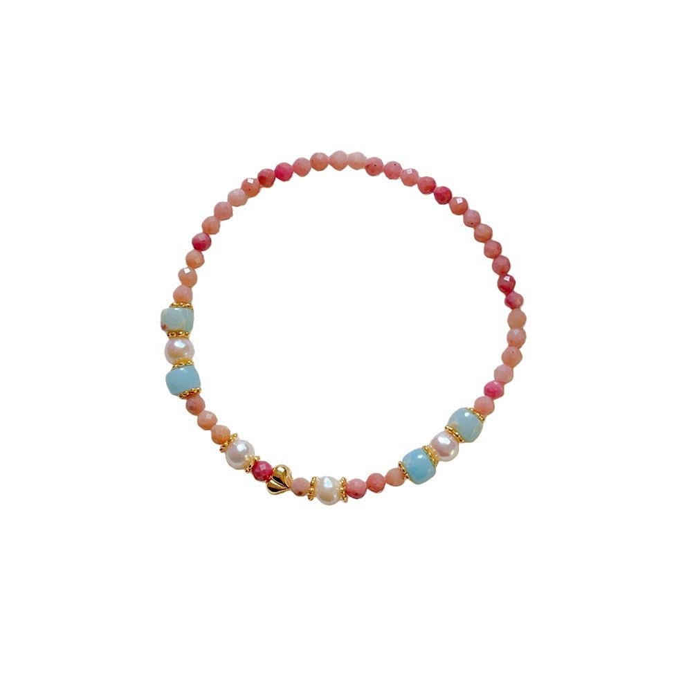 Natural Stone Crystal String Beads Style Design Dopamine Bracelet