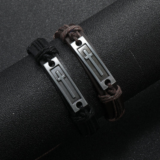 Men's Woven Leather Retro Hemp Rope Small Bracelets