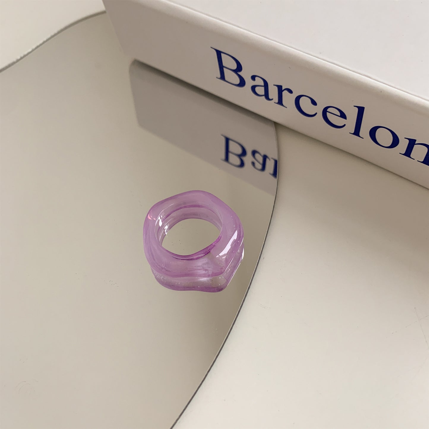 Summer Wind Sweet Color Transparent Healing Simple Trend Index Finger Ring