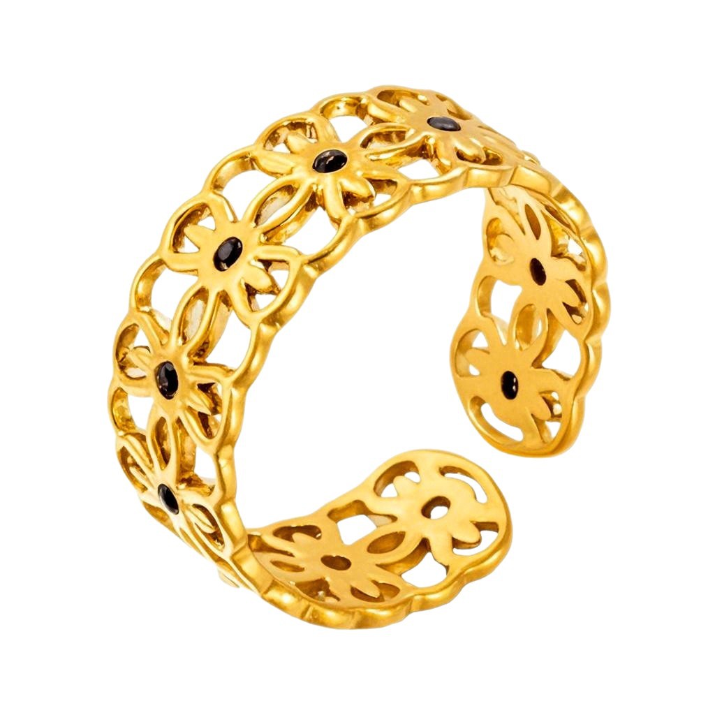 Stainless Steel Irregular Line Love Heart-shaped High-grade Ring