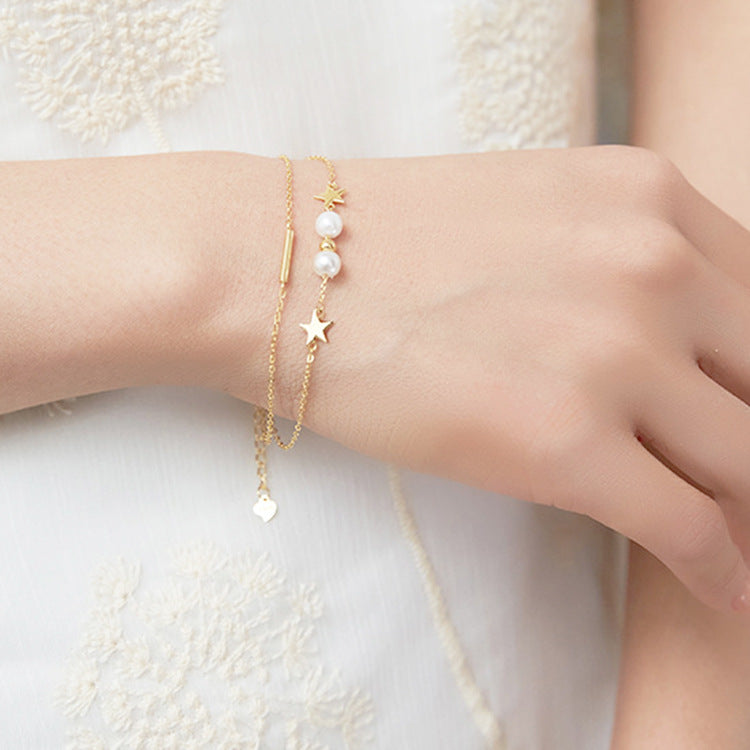 Female Versatile High Sense Personality Retro Box Chain Fashion Bracelets