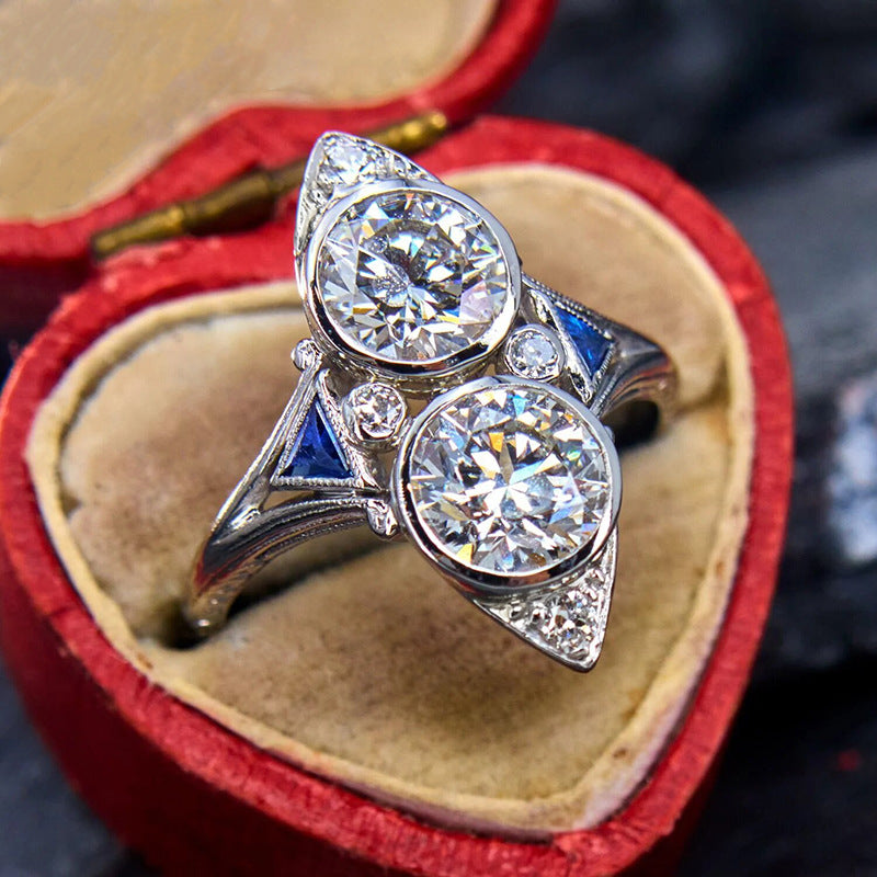 Shi Fashion Technology Sense Horse Eye Female Ring
