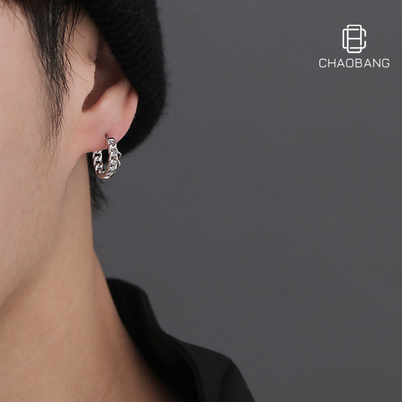 Men's Ear Cool Niche Boys Simple Elegant Hip Hop Earrings