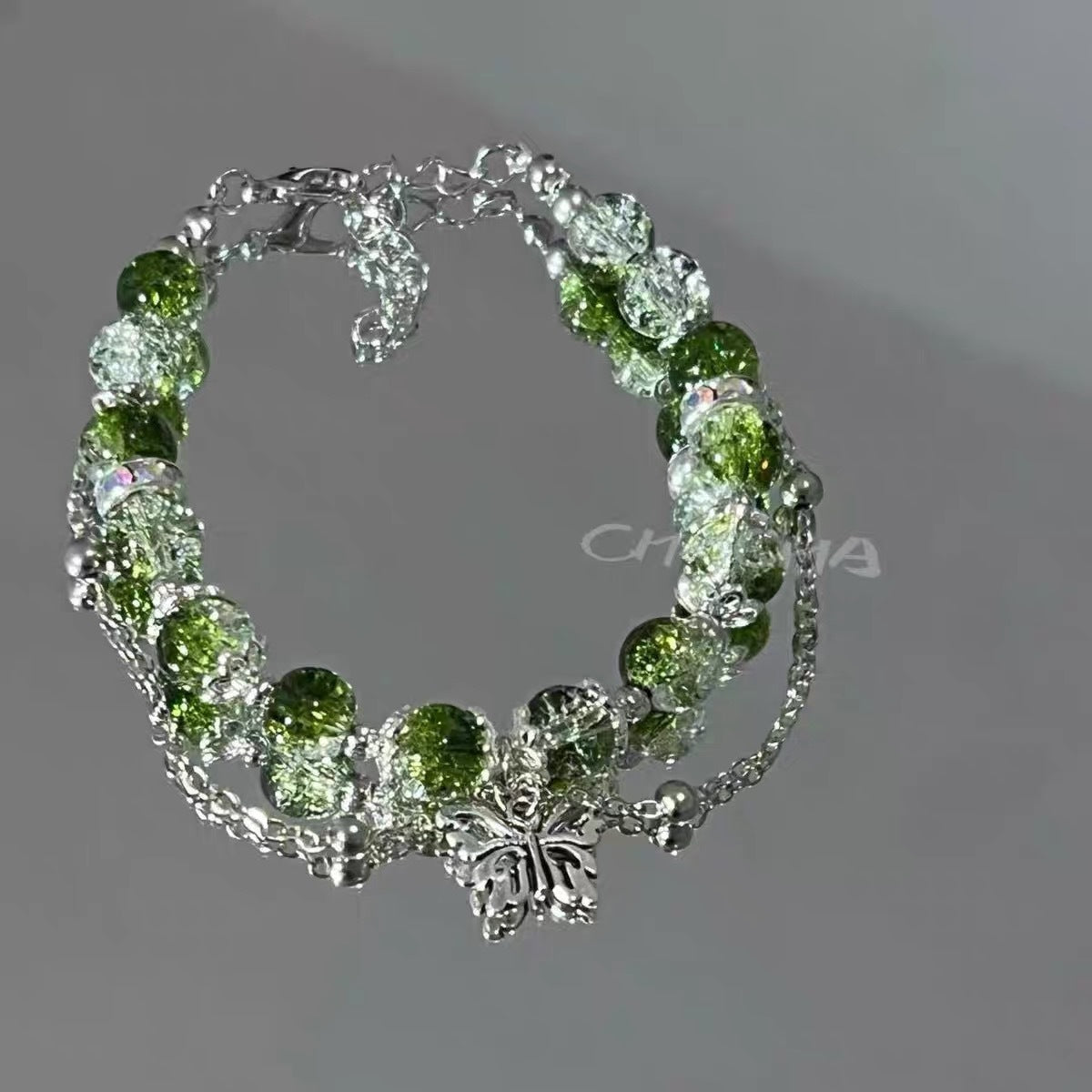 Yao Style Green Butterfly Niche Lanyard Eye-catching Bracelet