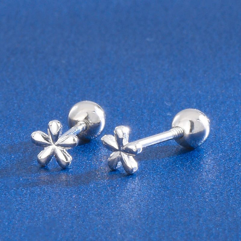 Simple Mini Flowers Ear Small Bone Sleep Free Earrings