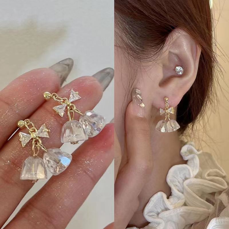 Fashion Pink Tulip Small Fresh Flower Earrings