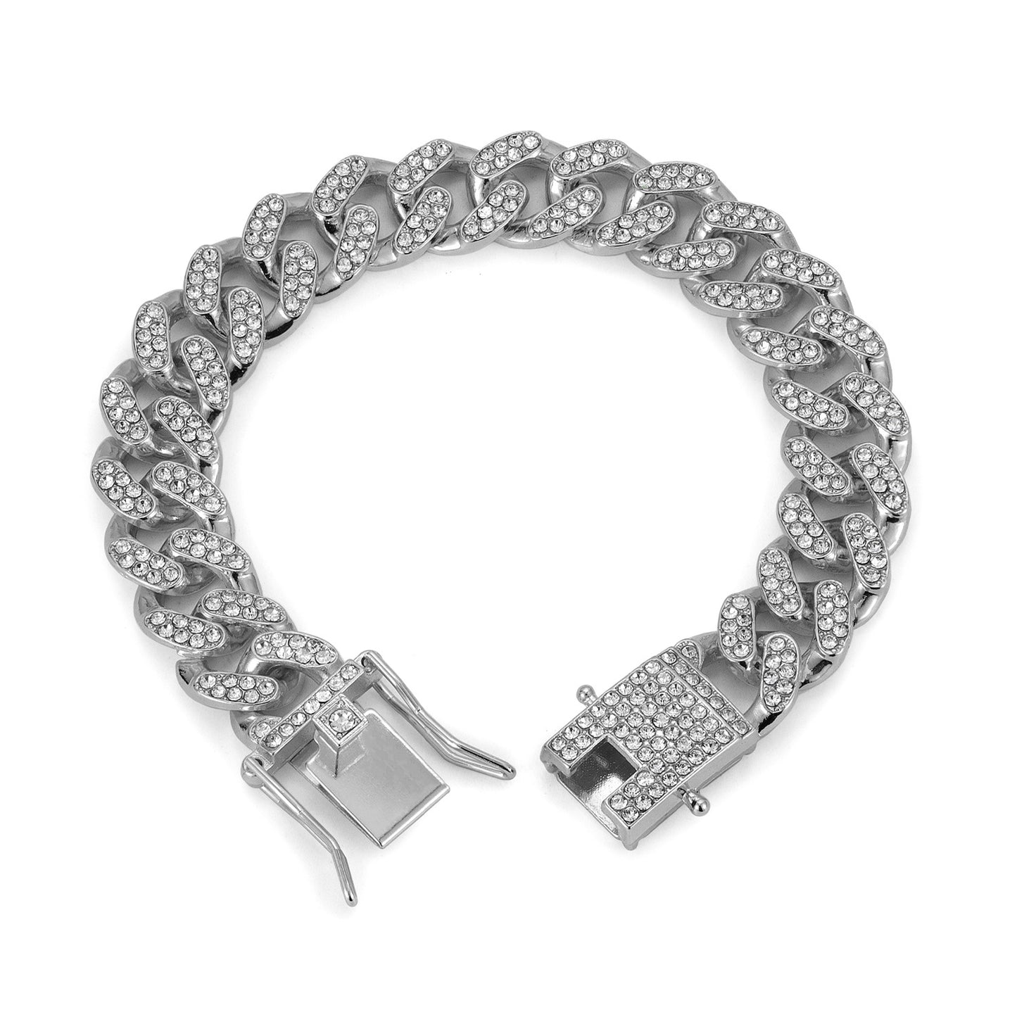 Men's Classic Cuban Link Chain Alloy Full Diamond Necklaces