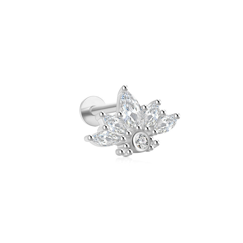 Women's Stars Fashion Flat Head Piercing Thread Ear Earrings