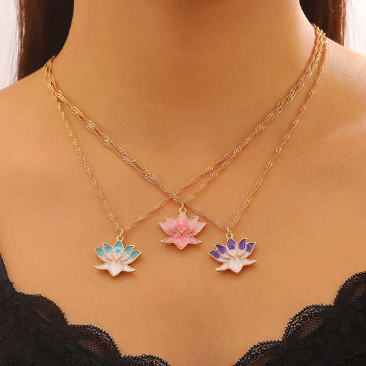 Women's Happy Pink Seedpod Light Luxury Clavicle Necklaces