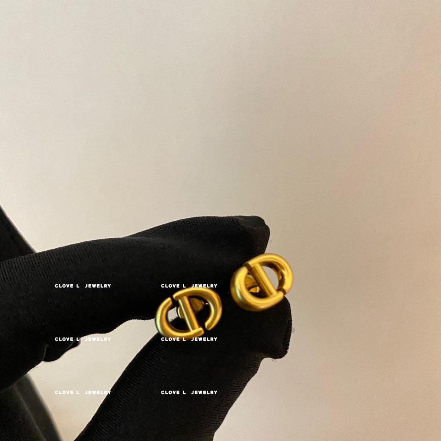 Mini Metal Matte Gold Alphabet Letter Everyday Joker Stud Earrings