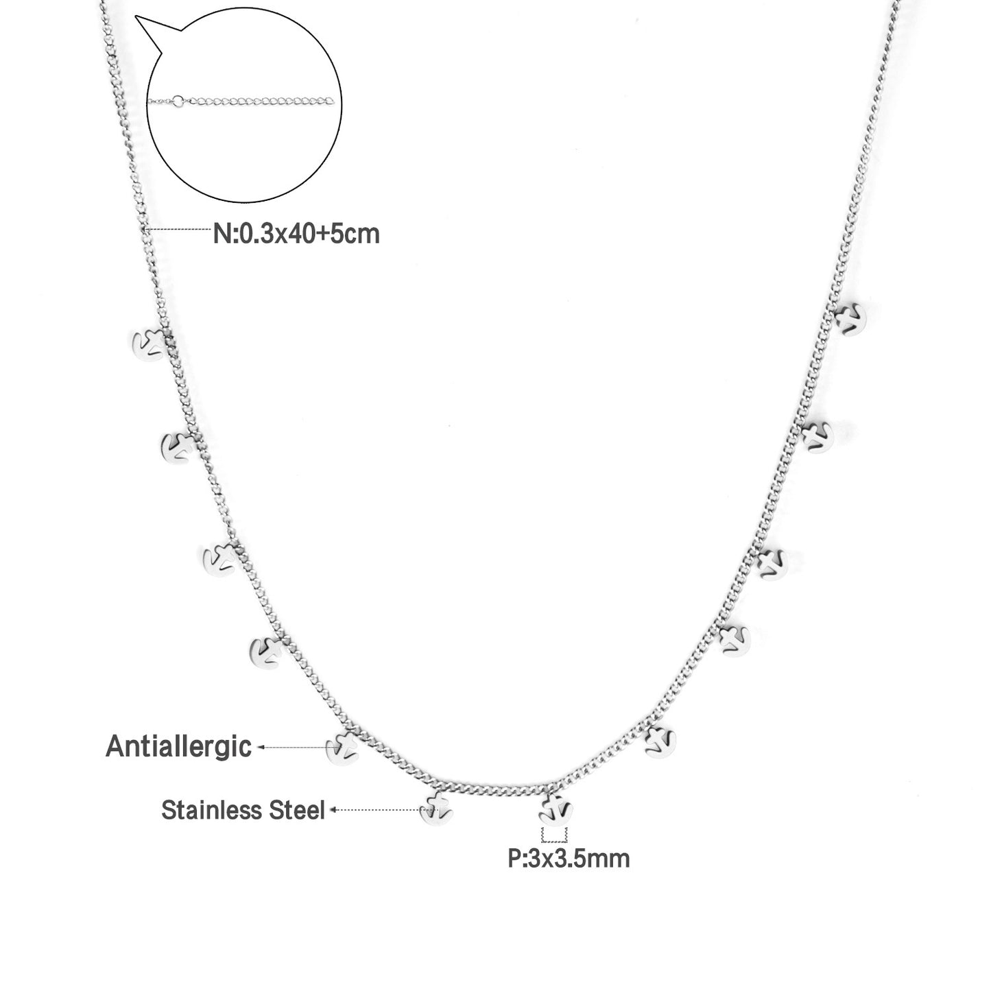 Niche High-grade Simple Temperamental Geometric Electroplated Stainless Necklaces