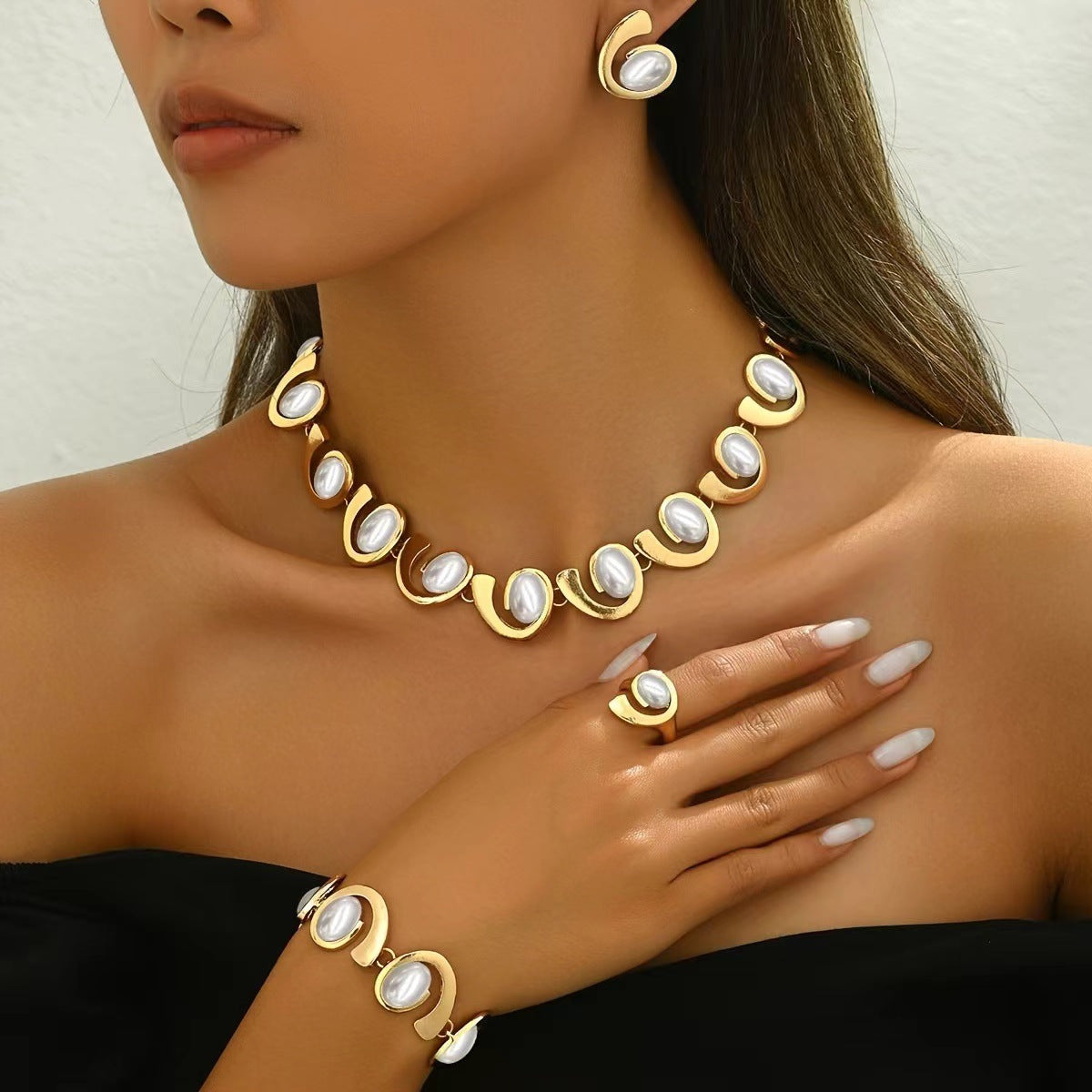 Unique Classic Stylish Cool Diamond Alloy Jewelry Set