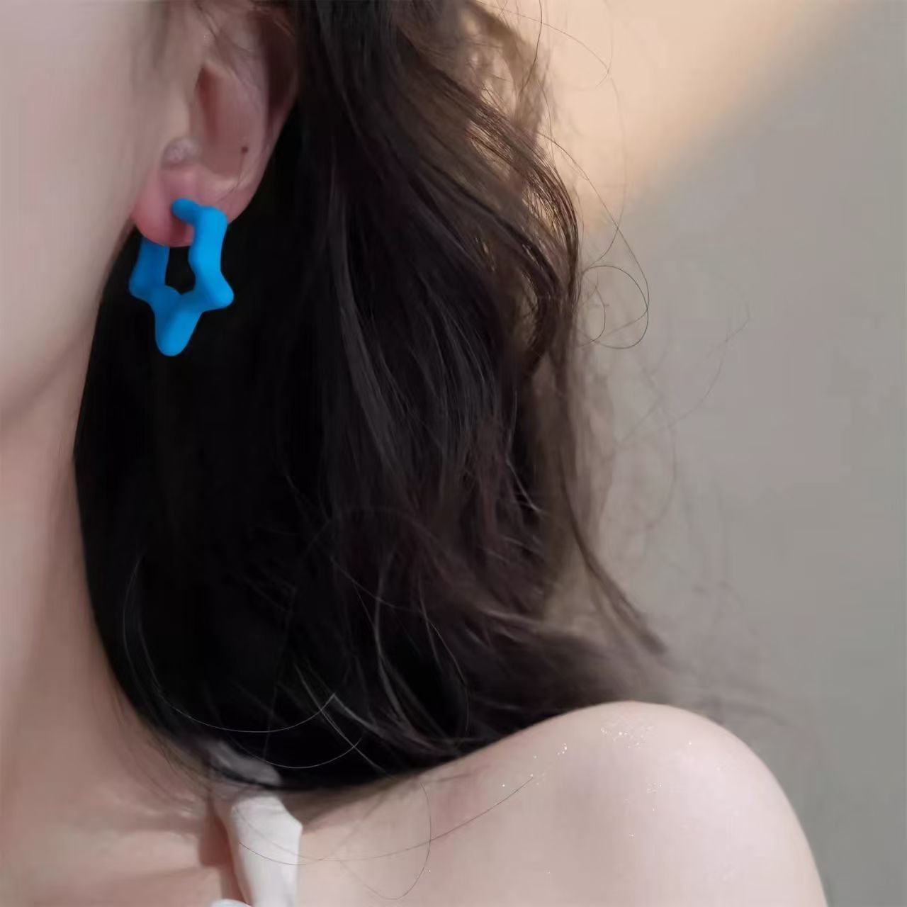 Pentagram Dopamine Design Sense Ear Fresh Rings