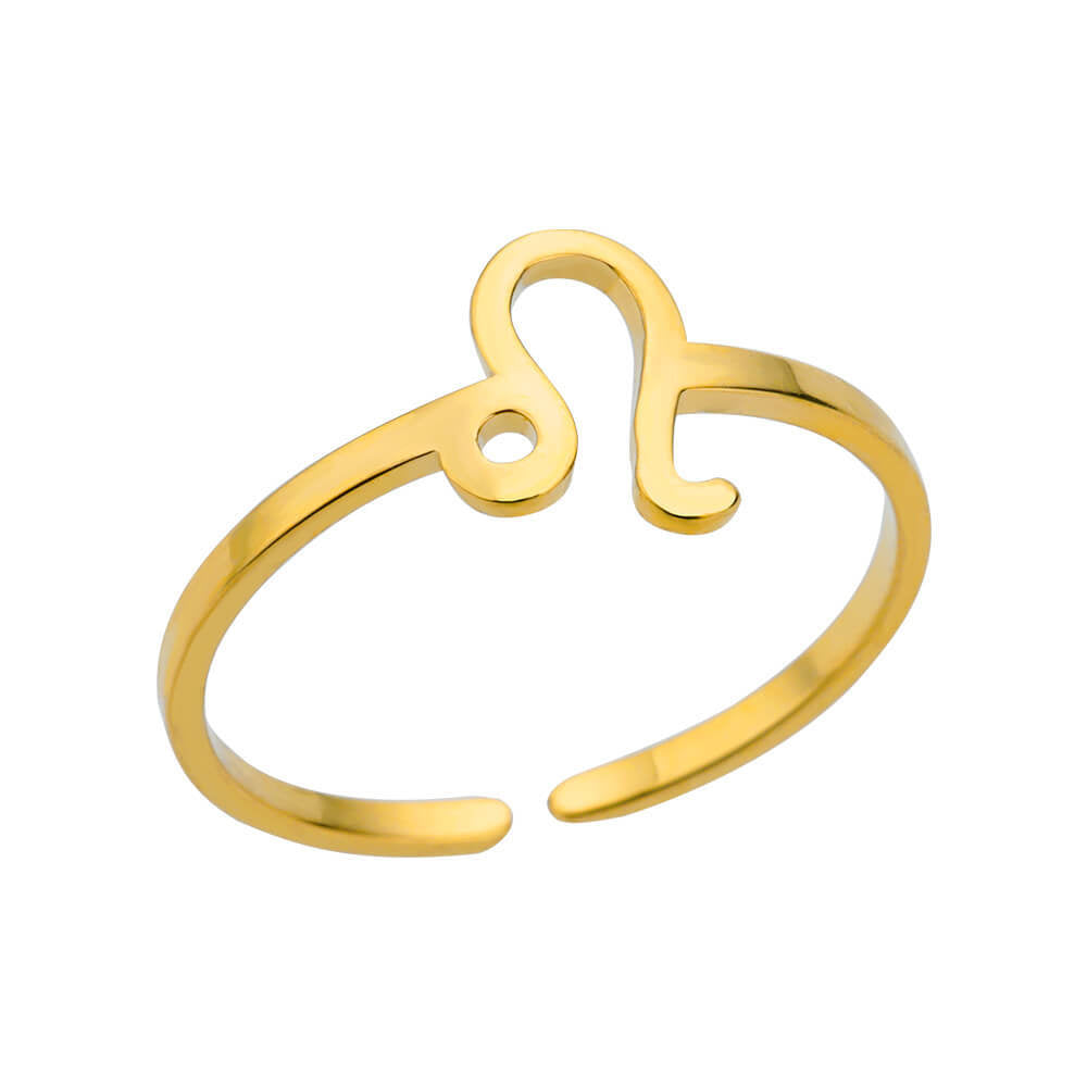 Steel Constellation Twee Symbol Birthstone Open Rings