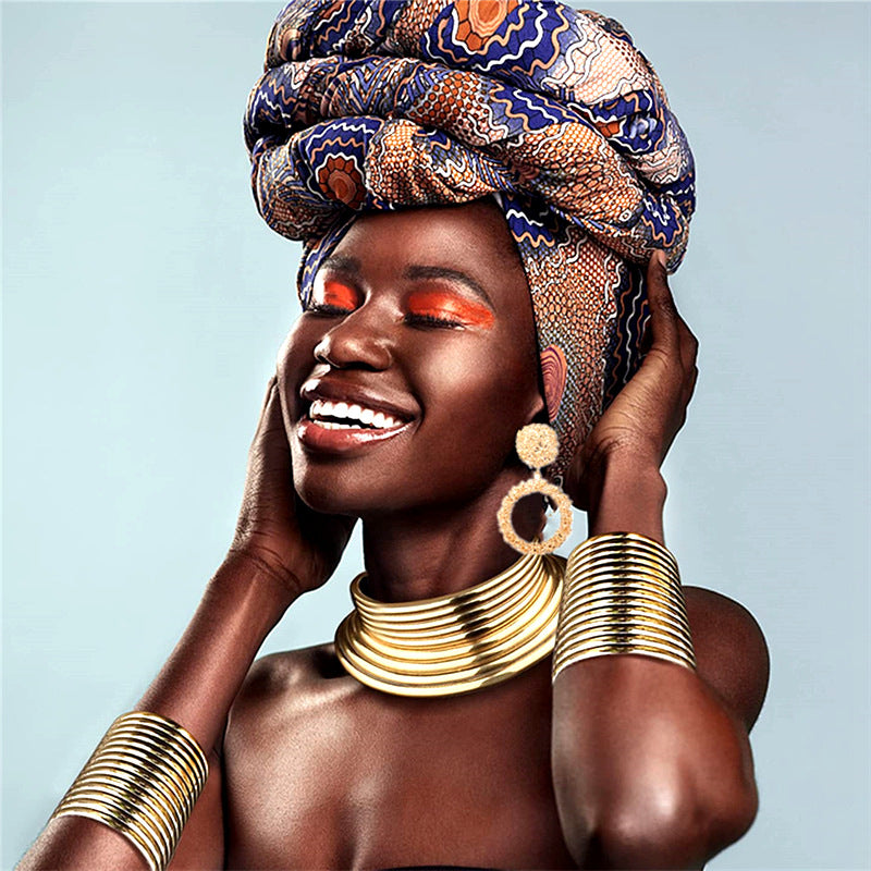 Personalized Exaggerated African Style Adjustable Leather Necklaces