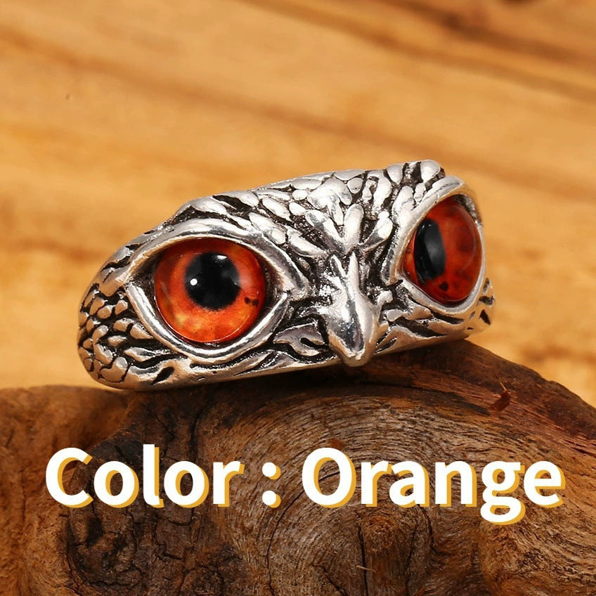Women's & Men's Vintage Owl Hip Hop Carved Pattern Ring