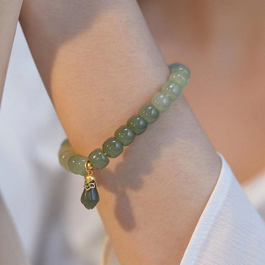 Live Stream Jade Gradient Magnolia Ice Bracelets