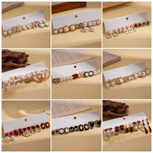 Women's Round Flower Pearl Light Luxury High-grade Earings Earrings