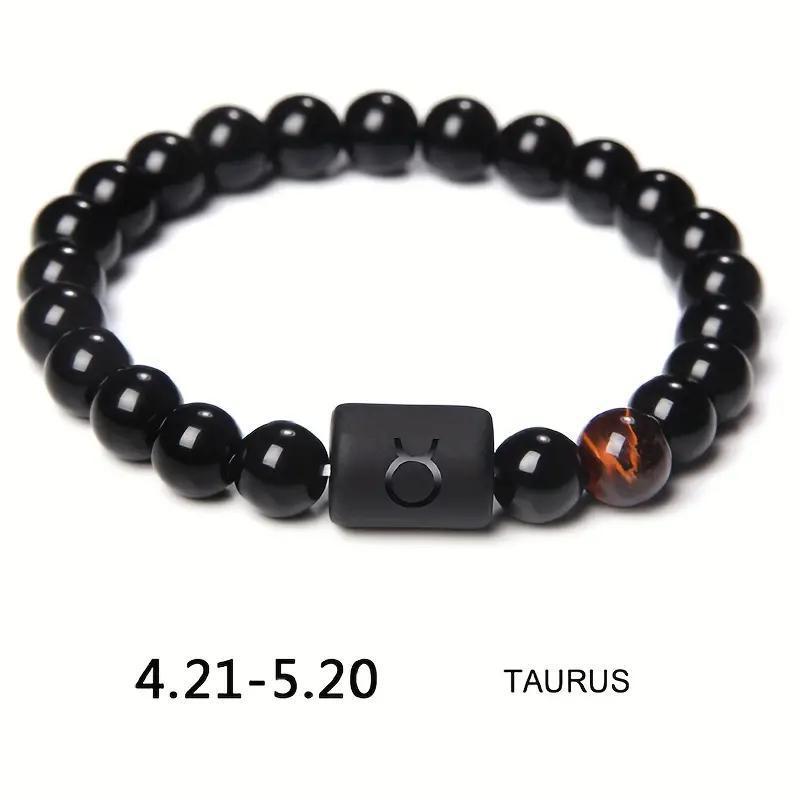 Planets Twee Constellations Natural Stone Blue Black Bracelet