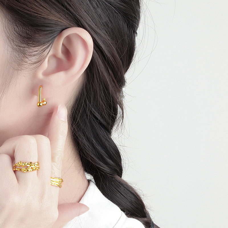 Women's Personalized Trendy Cold Detachable Short U-shaped Rings