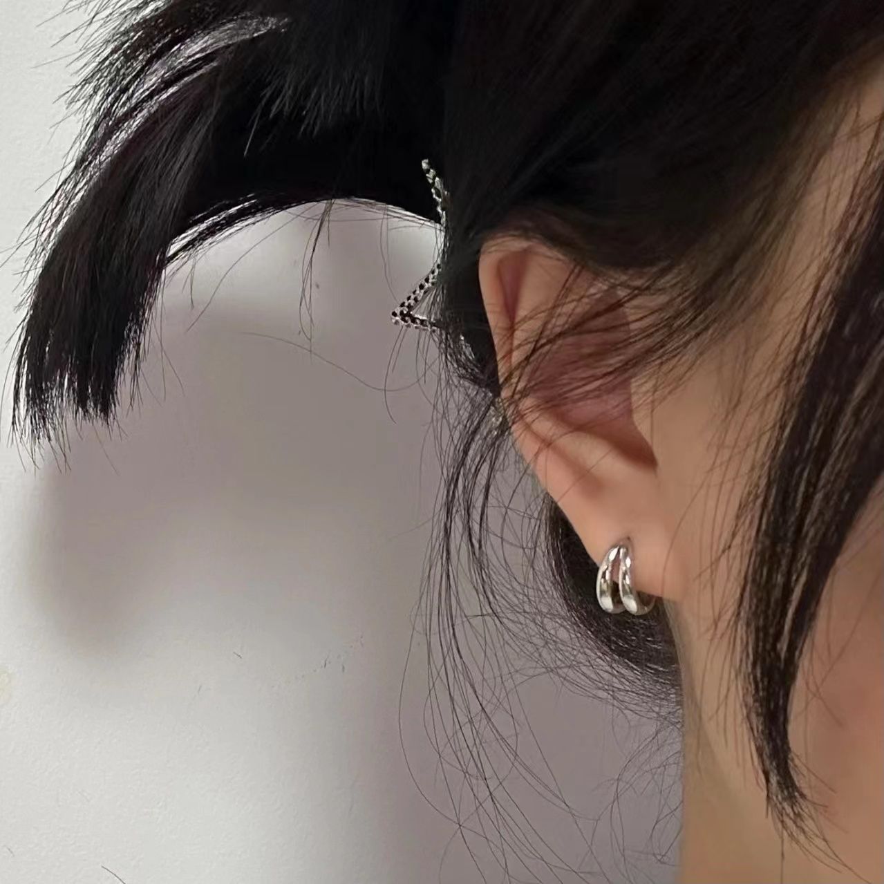 Women's Sterling Sier Simple High-grade Light Luxury Frosty Earrings