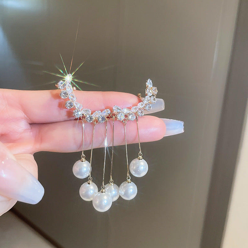 Tassel Ear Clip Vintage Court Style Rings