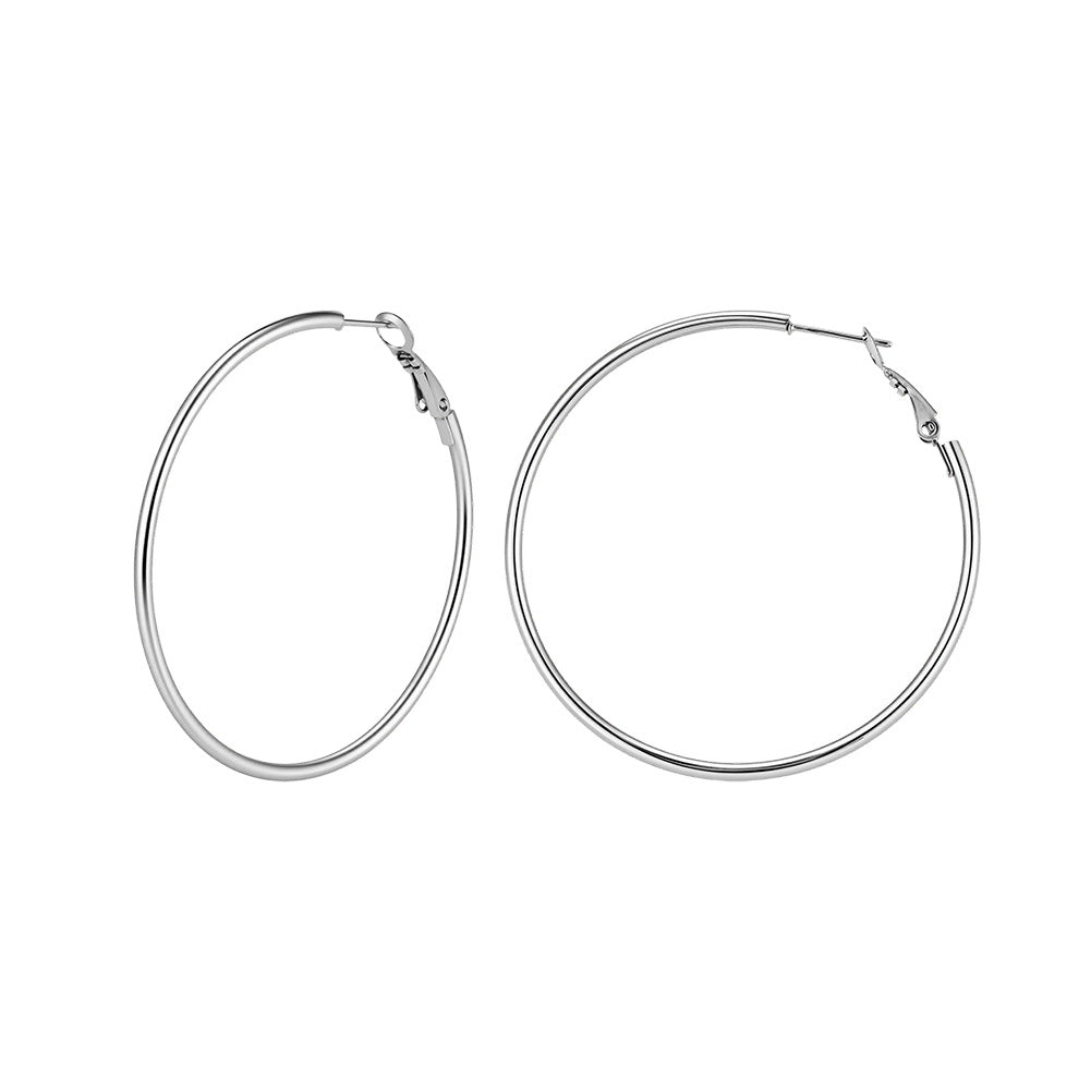 Women's Stainless Steel Diamond Tassel Simple Niche Everyday Joker Twin Collection Earrings
