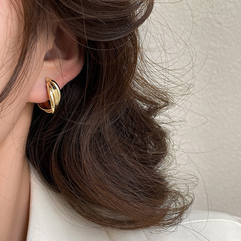 Female Design High Sense Temperament Unique Without Piercing Mosquito Coil Earrings