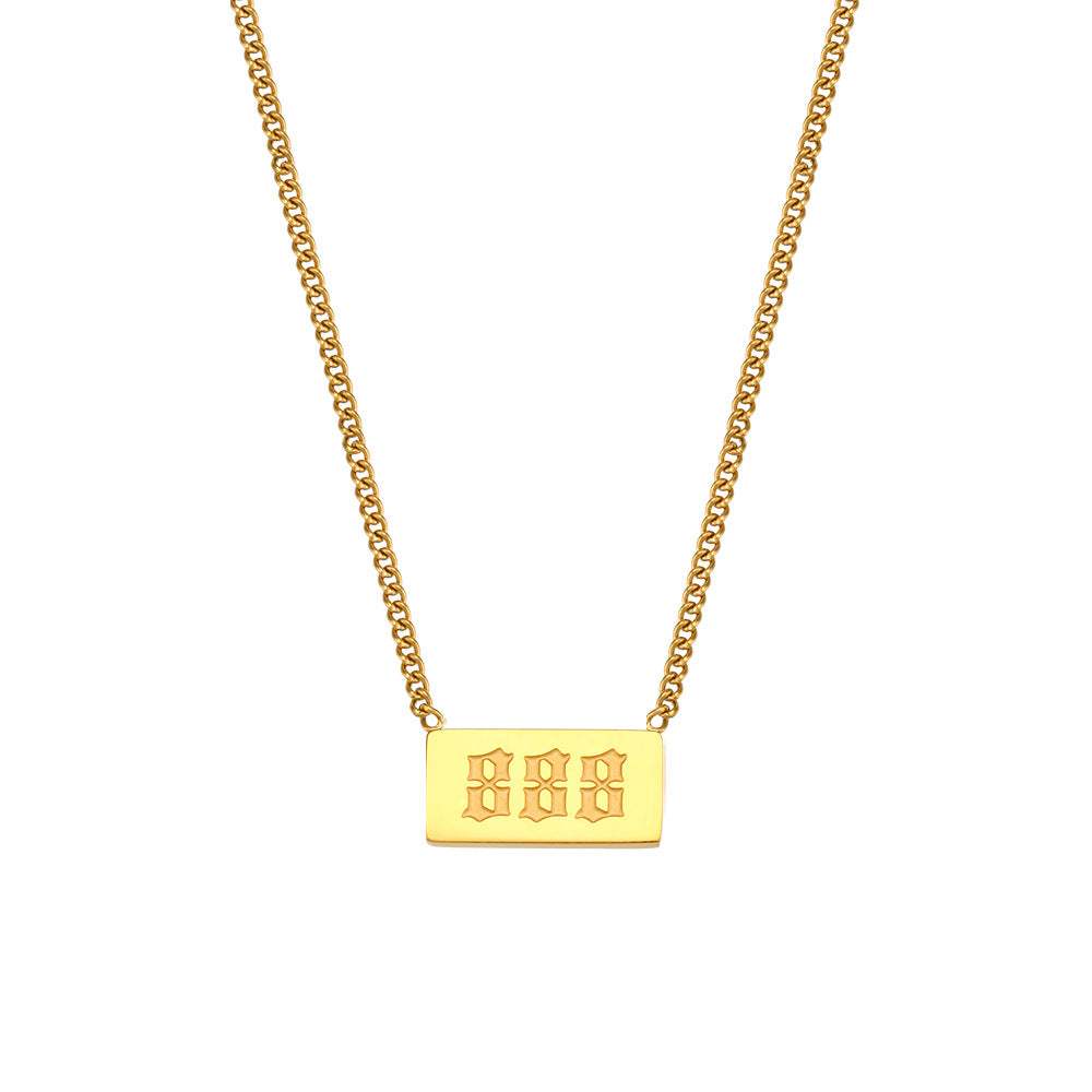 Women's Special Interest Light Luxury Angel Digital Stainless Necklace