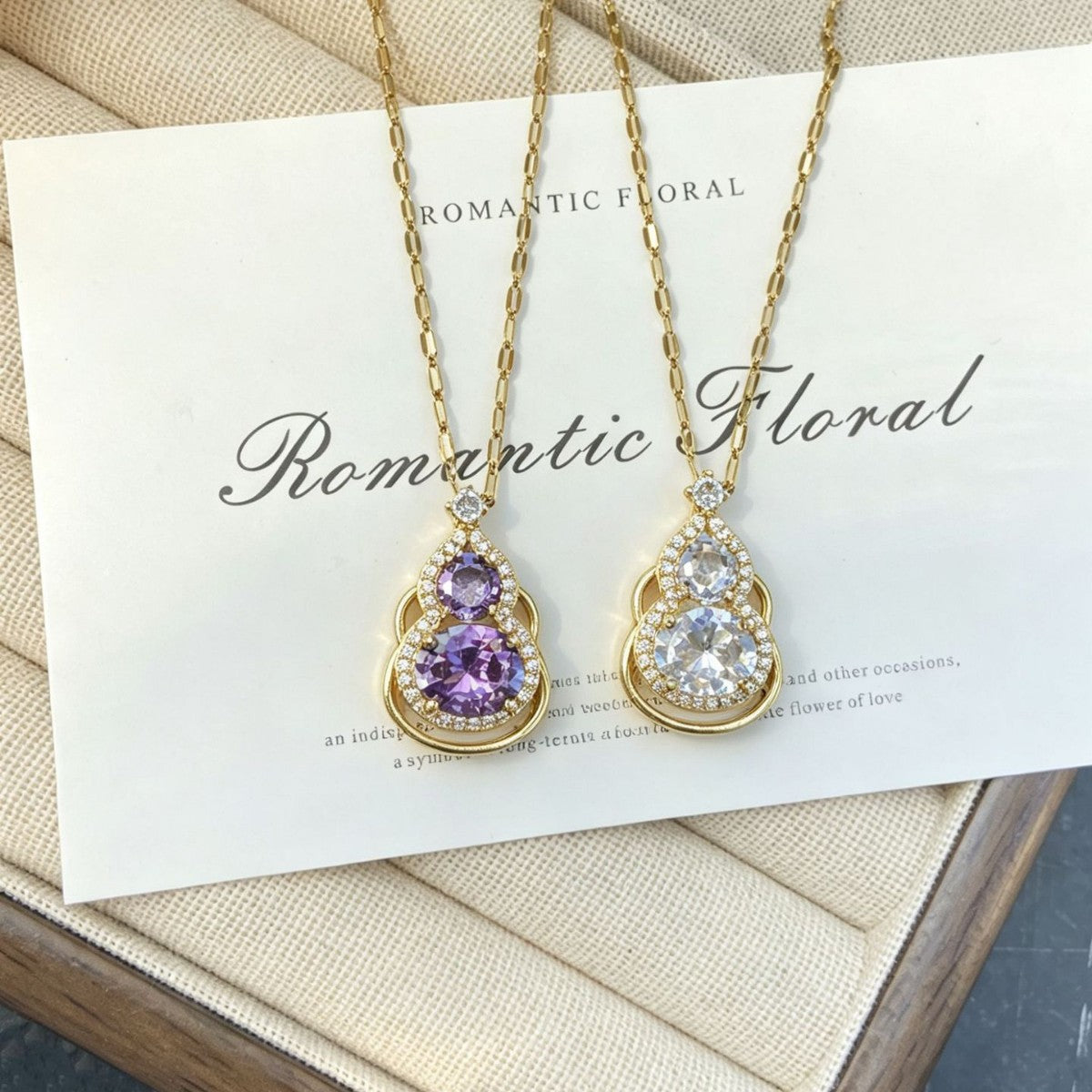 Copper Retro High-grade Fashion Purple Gourd Exquisite Necklaces