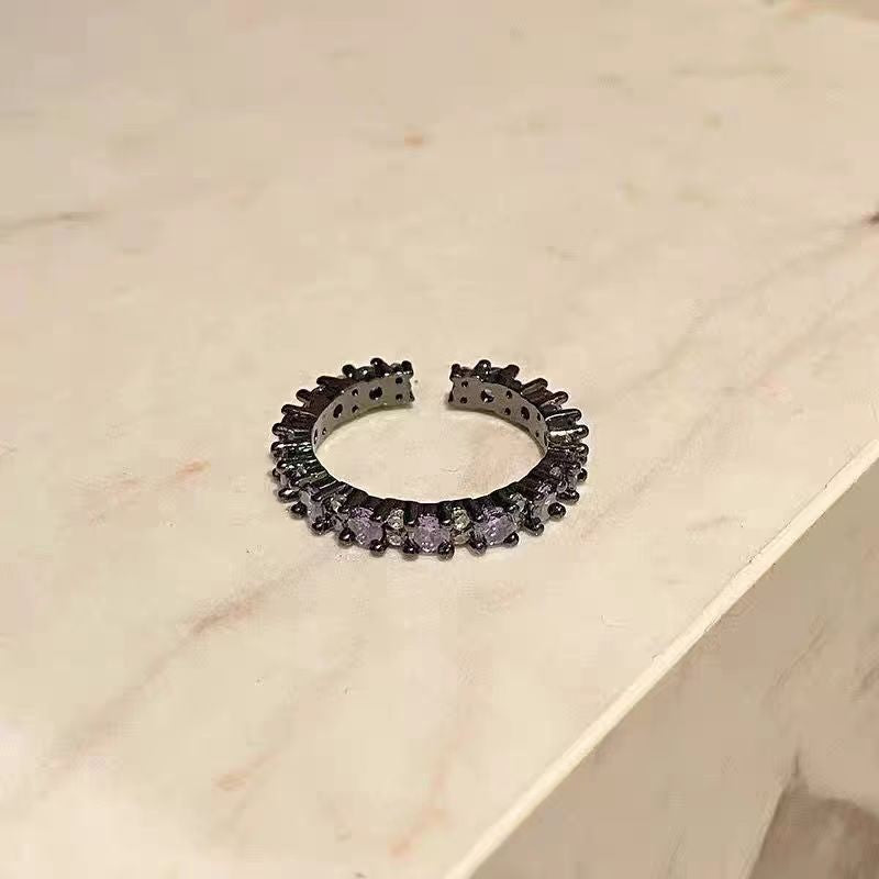 Retro Goth Gothic Butterfly Open Niche Ring
