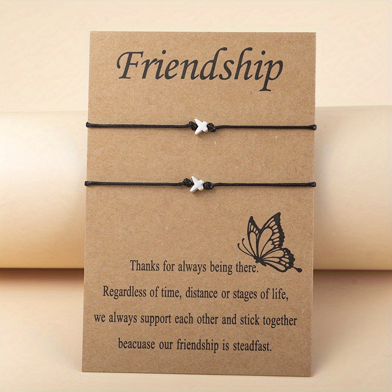 Friendship Gift Hand-woven Color Wax Rope Bracelets