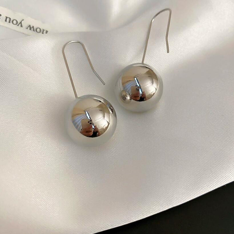 Women's Beads Ear Hook Minority Design Metal Earrings