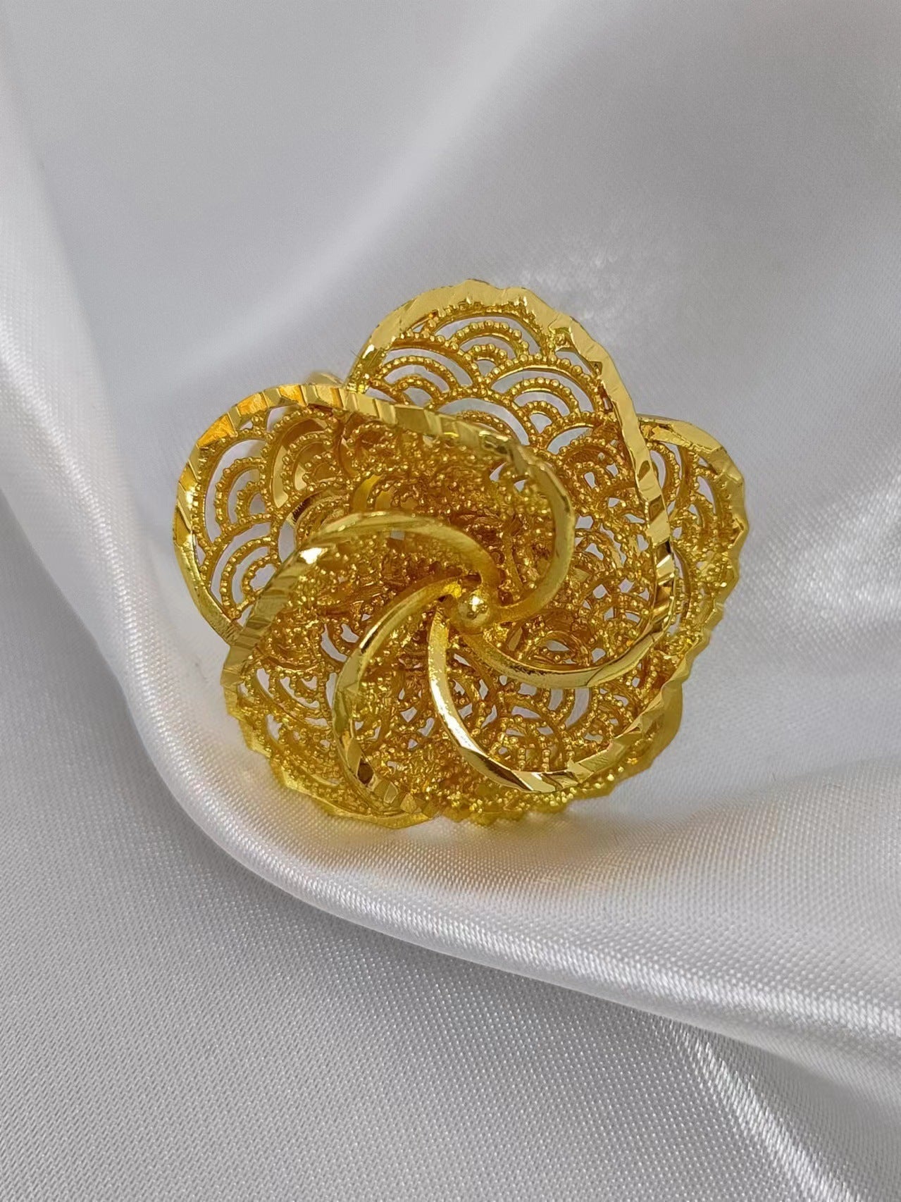 Women's Wheat Index Finger Does Not Fade Design Rings