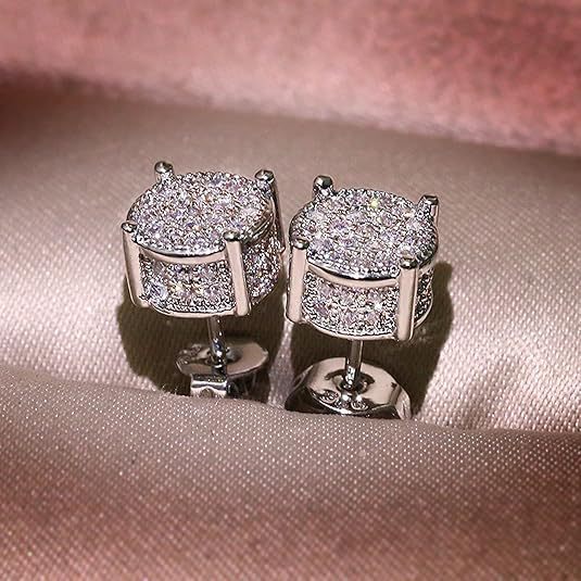 Women's & Men's Zircon Stainless Steel Versatile High Sense Stud Earrings