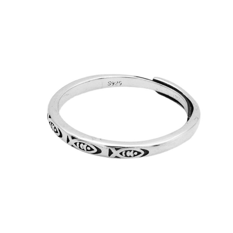 Landed Lucky Female Niche Retro Adjustable Open Live Ring