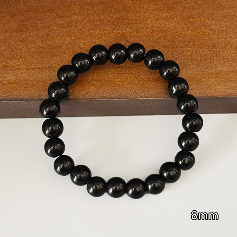 Glass Female Ice Transparent Gradient Round Beads Pliable Temperament Imitation Bracelets