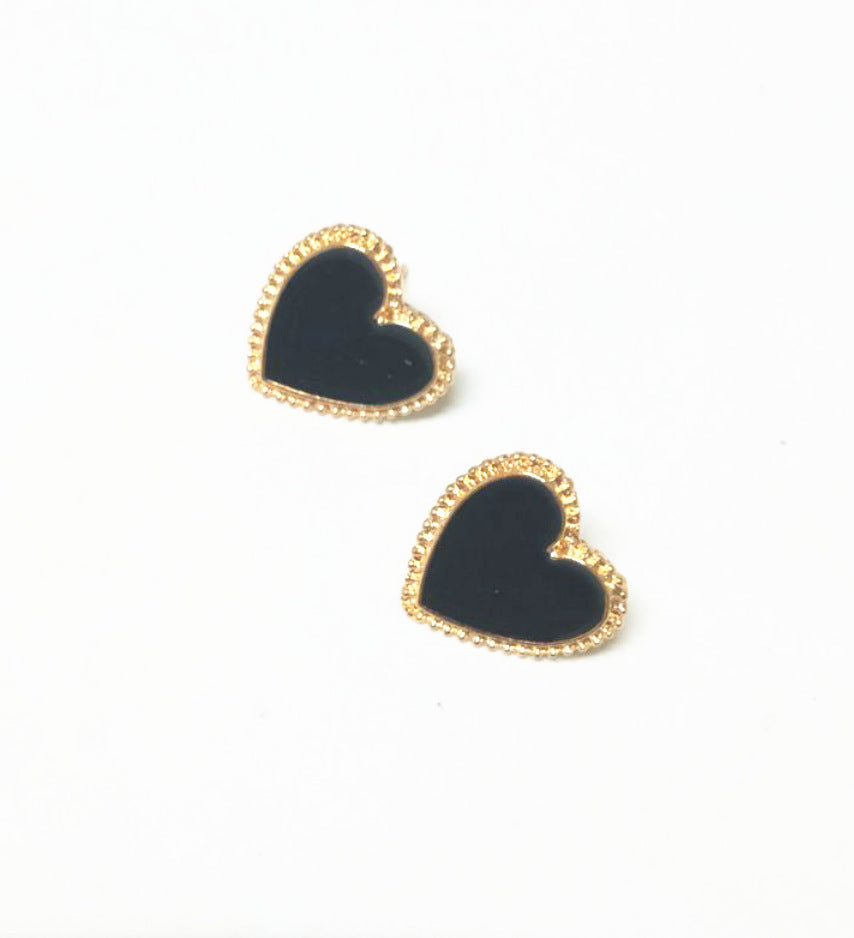 Fashion Red Heart-shaped Ear Female Refined Simple Earrings