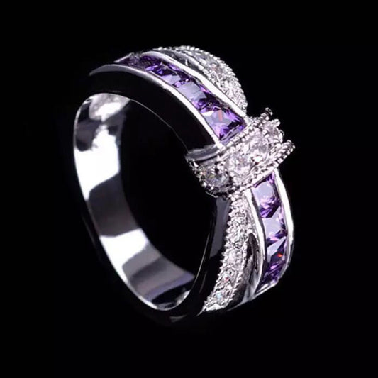 Electroplating Amethyst Popular Creative Ladies Hand Ring