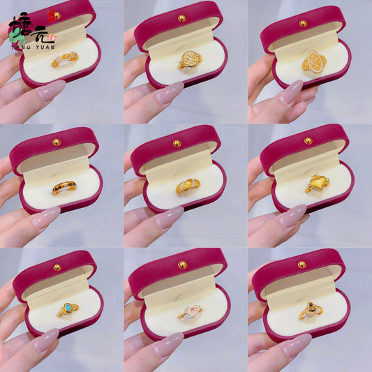 Women's Alluvial Gold Retro Affordable Luxury Design Brass Plated Fashion Ring
