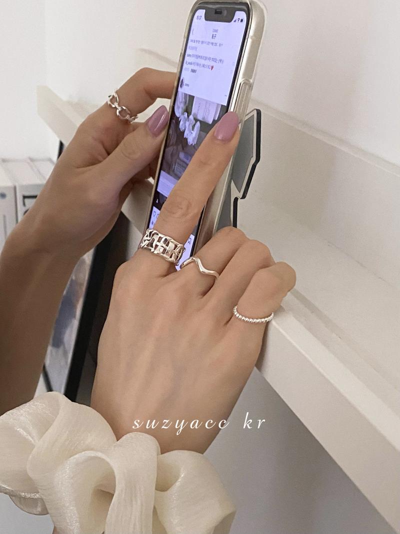 Light Luxury Minority Design Weaving Hollow Open Rings