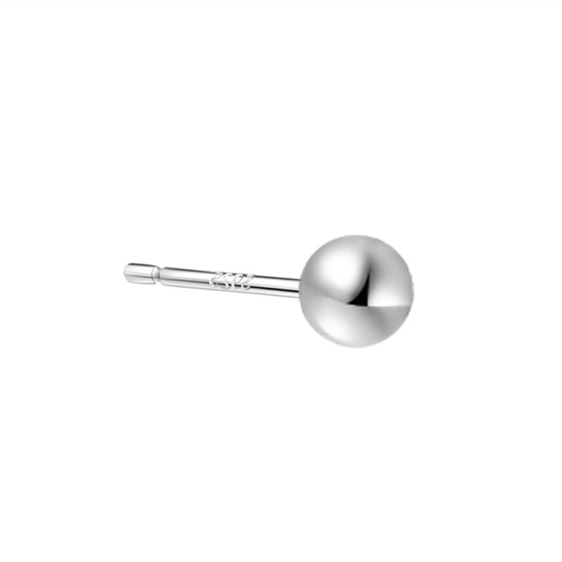 Women's & Men's Sier Needle Compact Mini Beanie For Simple Stud Earrings