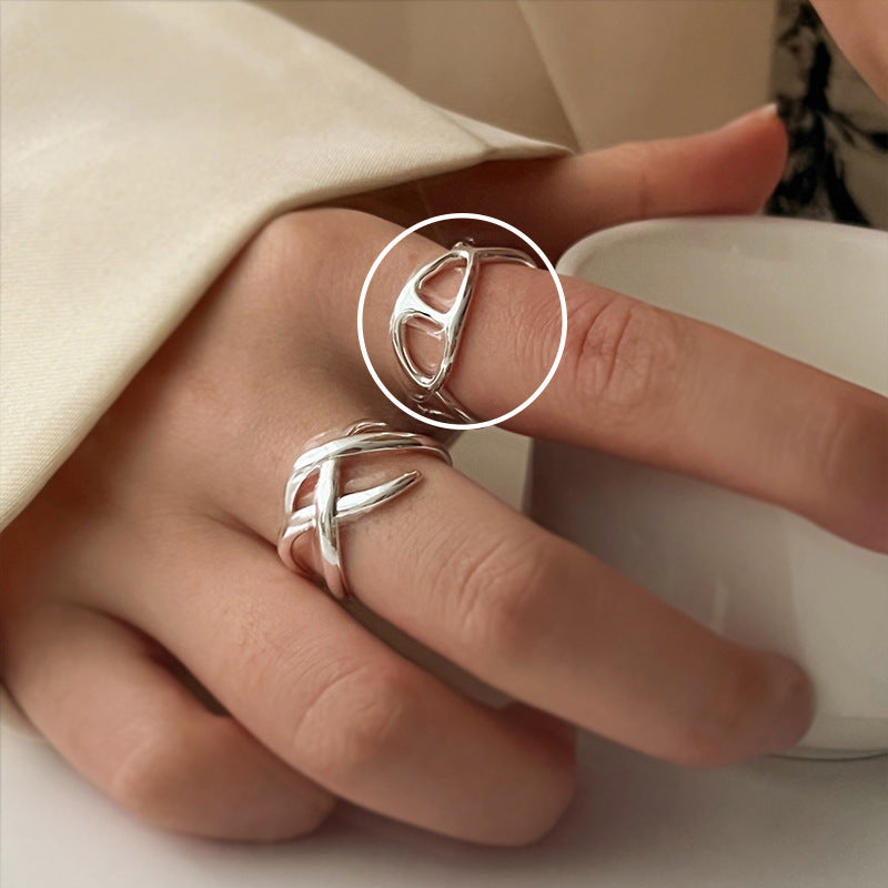 Mix Match Plain Sier Female Index Finger Rings