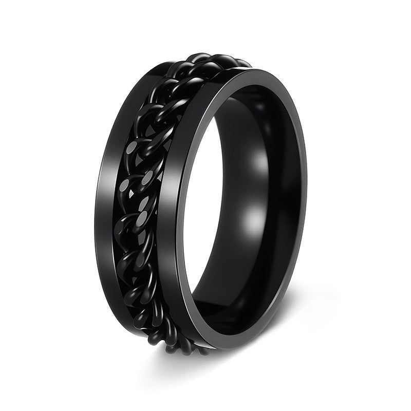 Titanium Decompression Hip Hop Cool Open Ring
