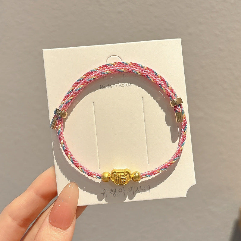 Small Gift Tassel Adjustable Red Rope Dragon Boat Festival Bracelet