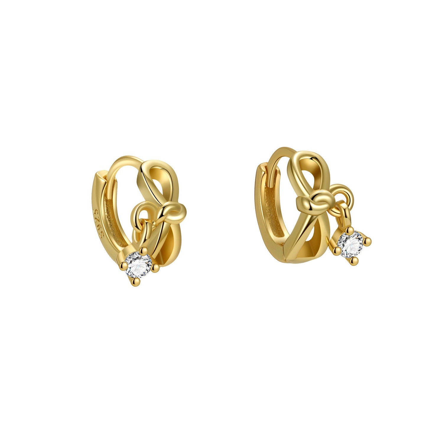 Women's Sterling Sier Zircon Fashion Ear Punk Earrings
